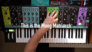 Ambient jam with Moog Matriarch and Subsequent 37 Strymon Big Sky Eventide Space and Timefactor [upl. by Airelav]