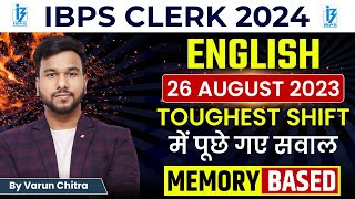 IBPS CLERK Pre 2024  Memory Based Questions asked in previous year  PYQs  English by Varun Chitra [upl. by Donnie]