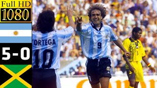 Argentina 50 Jamaica World Cup 1998  Full highlight 1080p HD  Batistuta  Ortega [upl. by Yliab]