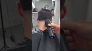 The contrast of a taper on dark hair 😮‍💨😮‍💨😮‍💨 barber newhairstylist barberlife fade menshair [upl. by Enyahs]