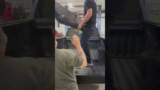 Installing a Bed Cover on a Chevy Silverado ZR2 shorts truckupgrades chevysilverado bedcover [upl. by Kemme]