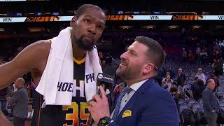 Kevin Durant Reacts to Dunk on Giannis amp Win vs Bucks Postgame Interview🎤 [upl. by Hulbard141]