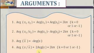 Properties of Arguments  Complex numbers [upl. by Aitenev64]