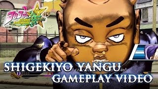 JoJos Bizarre Adventure AllStar Battle  PS3  Shigekiyo Yangu Gameplay Combo Trailer [upl. by Kaete]