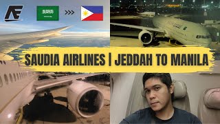 10 Hours Flight SAUDIA AIRLINES  JEDDAH TO MANILA  Boeing 777300ER [upl. by Adnov261]