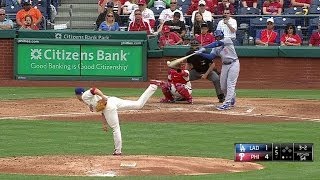 LADPHI Arruebarrena gets his first big league hit [upl. by Labotsirhc]