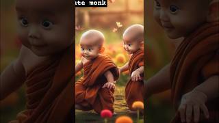 Cute monk 2 shortsfeed viralvideo baby cute [upl. by Atsyrhc]