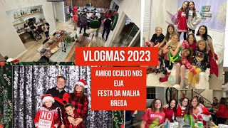 VLOGMAS Comidas de Natal no mercado dos EUA  Amigo oculto e festa da Malha Brega [upl. by Lucania]