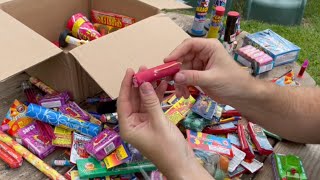 Unboxing a MYSTERY BOX OF FIREWORKS  small demo [upl. by Arukas]