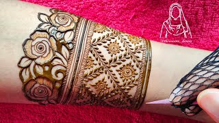 Beautiful Heavy Bridal Henna Design  Latest Indian Mehndi design Tutorial  Thouseen Syed [upl. by Annoyi]