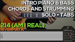 Rivermaya  214 Guitar Tutorial INTRO PIANO amp BASS CHORDS AND STRUMMING  TABS [upl. by Attevad]