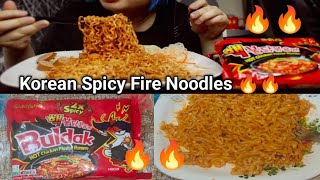 KOREAN RAMEN NOODLES  BULDAK 2X SPICY FIRE NOODLES CHALLANG  ASMR MUKBANG [upl. by Zollie]