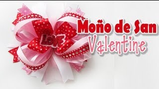 Moño del Dia de San Valentin Tutorial [upl. by Bendite834]