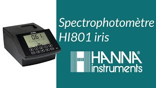 Spectrophotomètre HI801 iris HANNA® [upl. by Nanice]