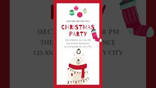 Custom Christmas Party Invitation [upl. by Stanfield757]