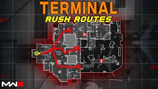 Modern Warfare 3 BEST Search and Destroy Rush Routes on TERMINAL MW3 SnD Tips [upl. by Ahsimed]