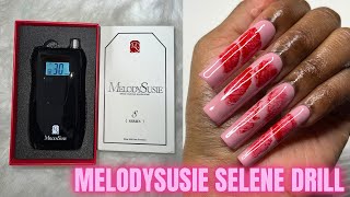 MelodySusie Selene Nail Drill  Lipstick Kiss Nail Design 💋 [upl. by Atekram406]