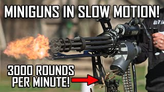 M134 Miniguns vs HighSpeed Camera  Ballistic HighSpeed [upl. by Keraj599]