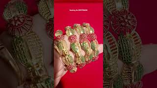 Bengali traditional jewellery Beautiful designer Churi Bangle Booking No 8797739050shorts trending [upl. by Yssac]