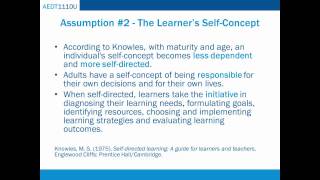 31 Knowles Perspective of Andragogy [upl. by Naihr]