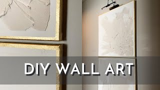 DIY WALL ART  RH INSPIRED  PLASTER ABSTRACT ART [upl. by Gut]