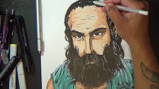 Brodie Lee WWE AEW Speed Drawing Wrestling Jon Huber [upl. by Dall71]