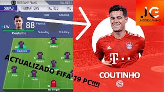 Descargar e Instalar Plantillas Actulizadas FIFA 19 PC Septiembre 2019JHOSEGAMING [upl. by Yrrem]