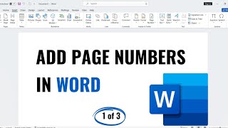 How to Add Page Numbers in Word [upl. by Lamiv899]