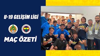 MAÇ ÖZETİ Aytemiz Alanyaspor 12 Fenerbahçe U19 Gelişim Ligi [upl. by Nadab]