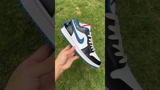 AJ1 low cut white black blue size 35546 fv3622141 [upl. by Xylon]