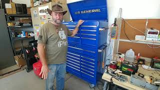 Harbor Freight US General 44 inch tool box review [upl. by Dabney]