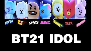 BT21 IDOL version lyrics Color Coded [upl. by Kal333]