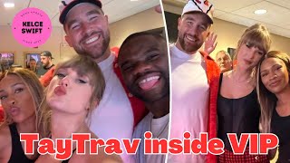 INSIDE Taylor Swift amp Travis Kelce’s VIP suite CELEBRATION after Chiefs’ DRAMATIC win vs Broncos [upl. by Aisile]