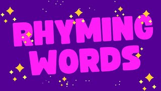 Rhyming words rhyming words rhyming words for grade 1 [upl. by Meeharbi]