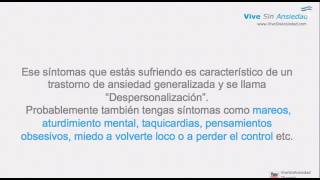 Despersonalización por Ansiedad No me reconozco a mi mismo Síntomas y cura [upl. by Auqenaj]