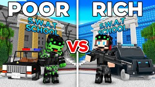 Poor Mikey vs Rich JJ SWAT School Survival Battle in Minecraft  Maizen [upl. by Aliet334]