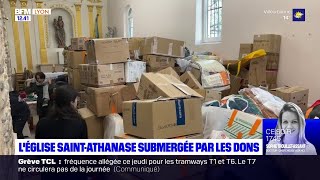 LEglise SaintAthanase submergée par les dons [upl. by Eneluqcaj]