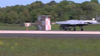 NAVAIR X47B Completes First ShoreBased Arrested Landing [upl. by Cathe764]