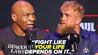 Mike Tyson DEADLY FIRST WORDS to Jake Paul at NYC press conference [upl. by Burgess]