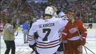 Helm Overtime Series Winner  Handshakes  Trophy Hawks at Wings Game 5 May 27 2009 [upl. by Yasui]