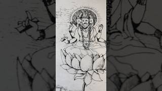 drawing pen amp ink work Hindu God [upl. by Leizahaj659]