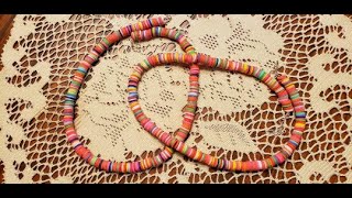 How to Make Heishi Bead Choker Necklaces with an Extender Chain with Beebeecraftcom Supplies [upl. by Kred632]