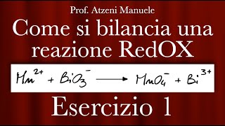 quotCome si bilancia una reazione RedOX quot Esercizio 1 ProfAtzeni ISCRIVITI [upl. by Masuh]