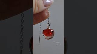 DIY cherry earrings uvresin earrings resinjewelry jewelrydesign uvresincraft [upl. by Onivag]