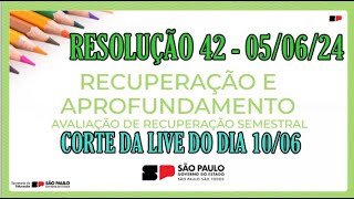 RECUPERAÇÃO SEMESTRAL  LIVE DA SEDUC [upl. by Haeluj238]