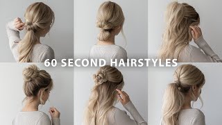 6 60 SECOND HAIRSTYLES ✨ Cute Hairstyles For Long Hair [upl. by Knight]