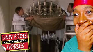 American Reacts To Del and Rodney Smash the Chandelier  Only Fools and Horses  The Two Ronnies [upl. by Juliann]