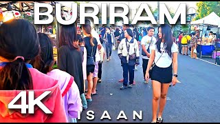 Welcome To Buriram Isaan Vlog  Thailand Nightlife 4k [upl. by Ribak]