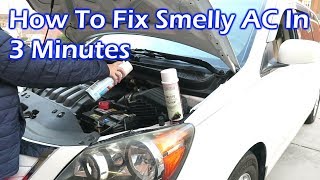 How to Fix Smelly AC in Your Car Like the Pro in 3 Minutes [upl. by Gates946]