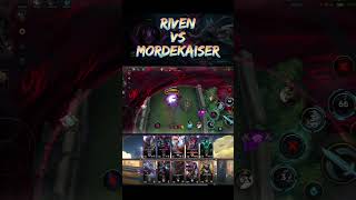 Riven vs Mordekaiser en wild rift [upl. by Hudnut]